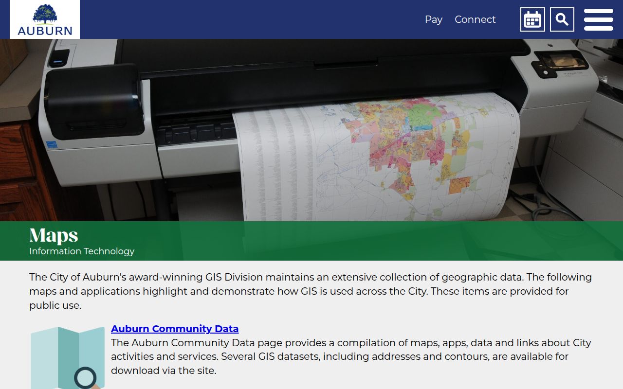 Auburn city GIS mapping portal