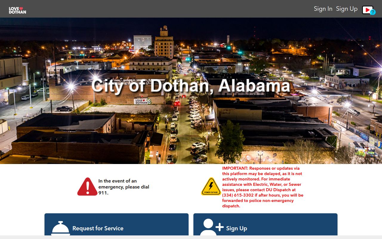 Dothan citizen service request portal