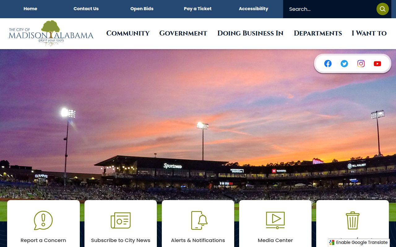 Madison city website and services