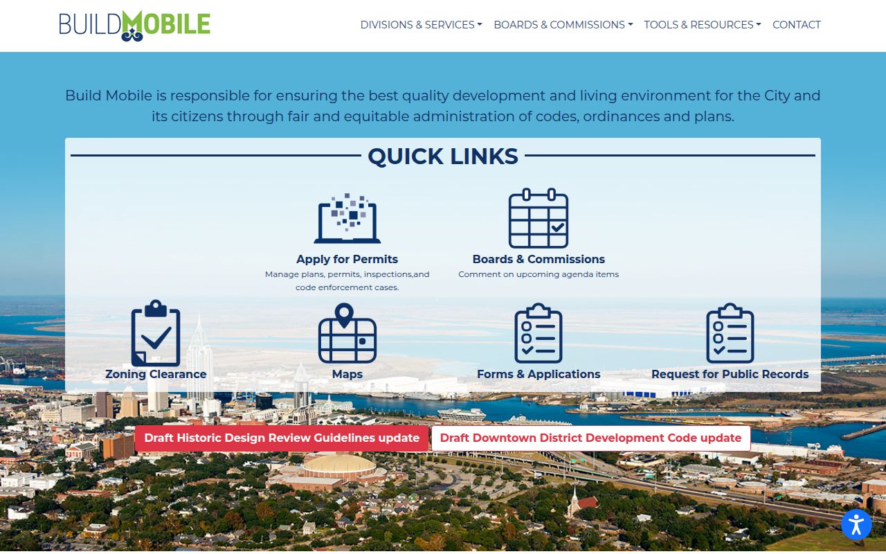 Build Mobile permit search system