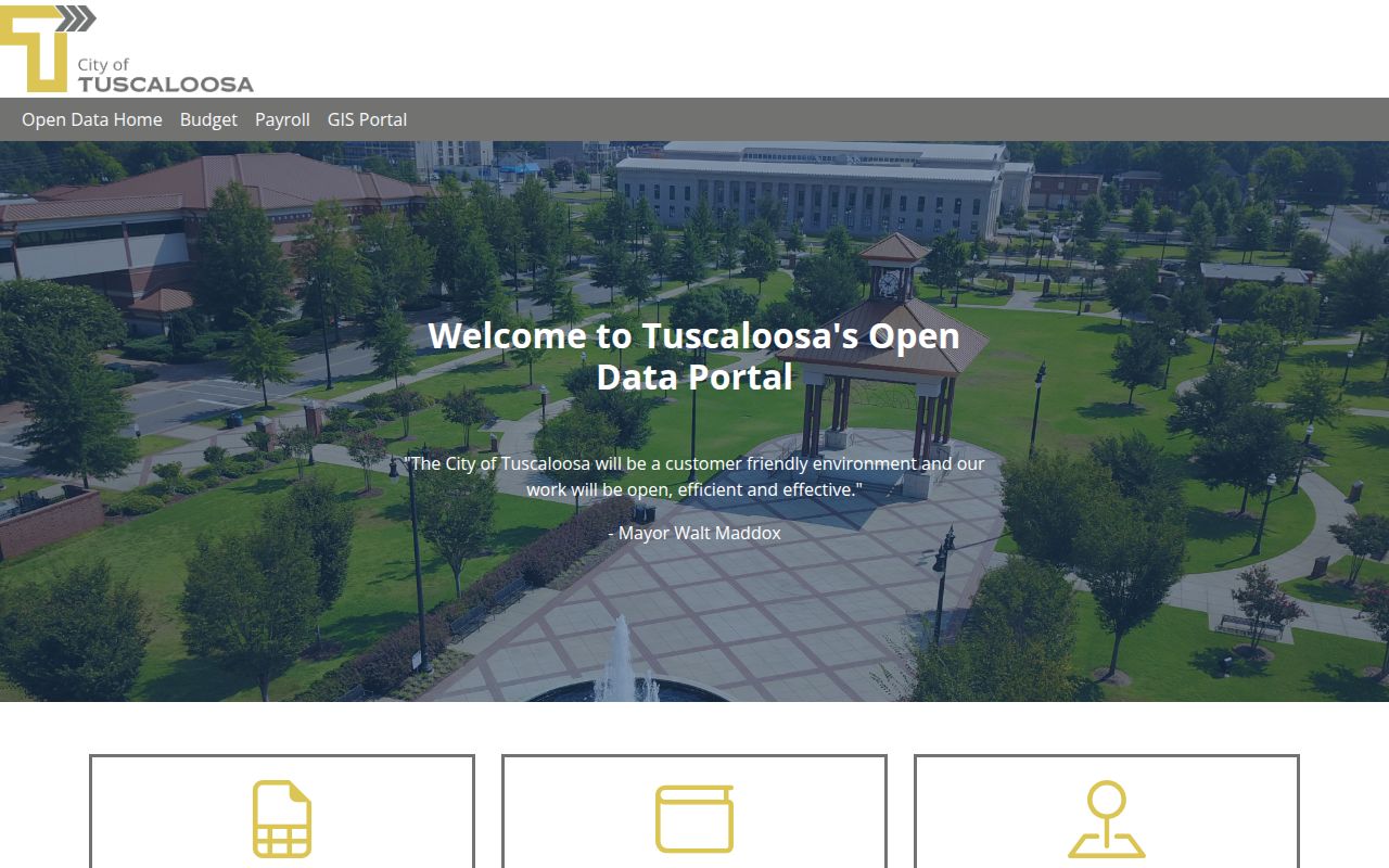 Tuscaloosa open data portal